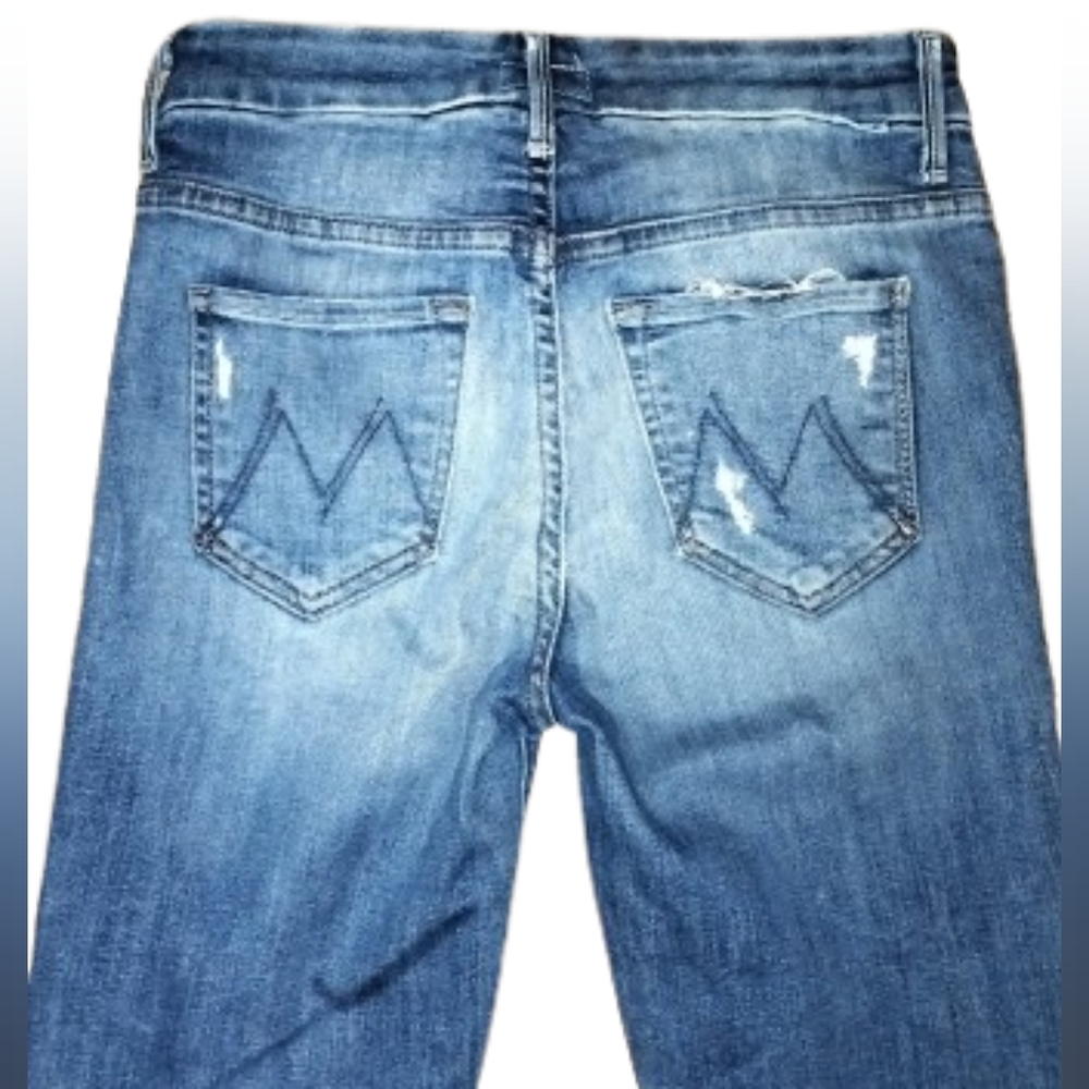 Mother Jeans Women's 24 High Waisted Looker Ankle Fray Distressed Ripped - Picture 6 of 10